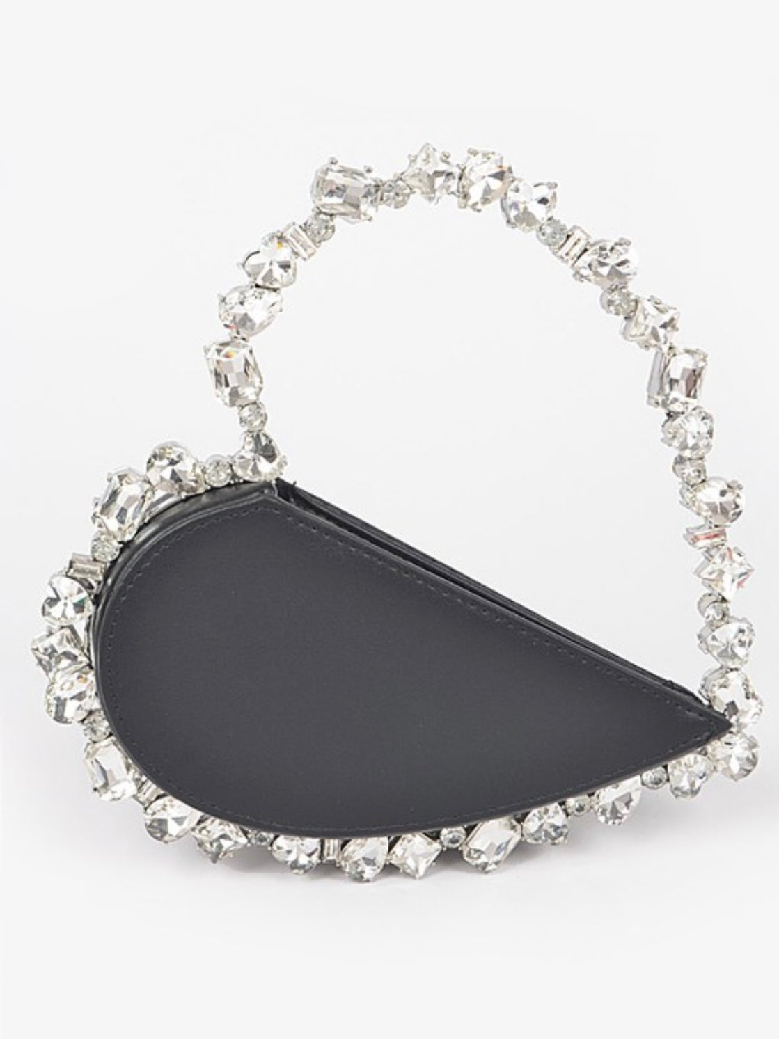 Rhinestone Heart Clutch