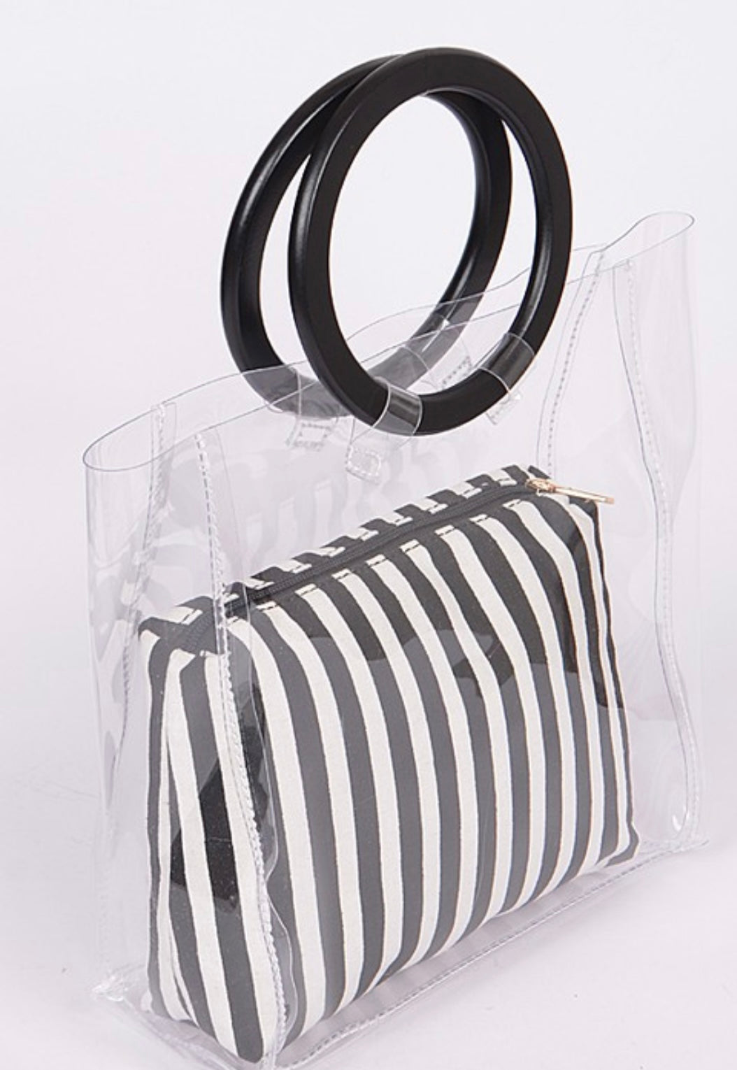 Clear Striped Bag