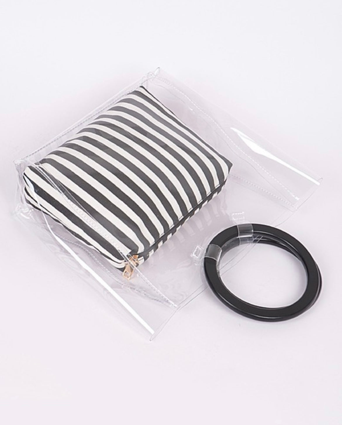 Clear Striped Bag